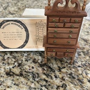 Handmade Wooden Dollhouse Highboy